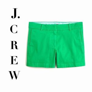 J CREW Green Chino Shorts Size 10 NEW 100% Cotton STYLE 82043